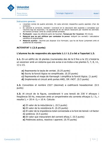 Examen de Tecnología e Ingeniería (PBAU de 2025)