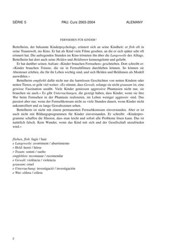 Examen de Alemán (selectividad de 2004)