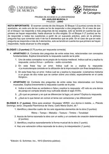 Examen de Análisis Musical (EBAU de 2025)