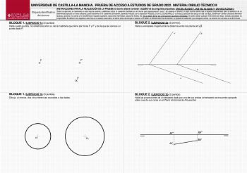 Examen de Dibujo Técnico II (EvAU de 2022)