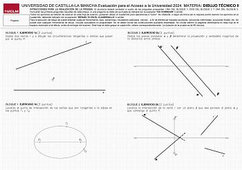 Examen de Dibujo Técnico II (EvAU de 2024)