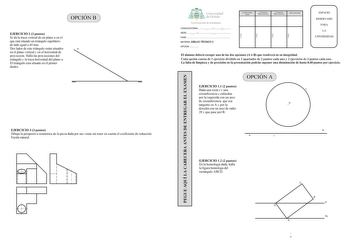 Examen de Dibujo Técnico II (PAU de 2016)