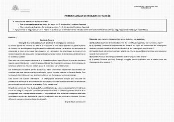 Examen de Francés (EBAU de 2025)