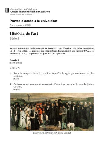 Examen de Historia del Arte (PAU de 2015)