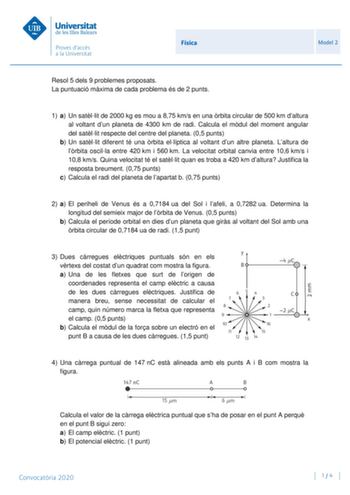 Examen de Física (PBAU de 2020)
