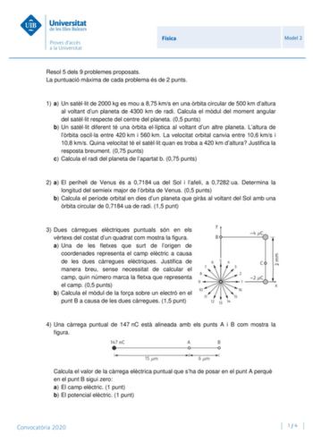 Examen de Física (PBAU de 2020)