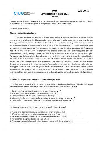 Italiano – ABAU Galicia (2026)