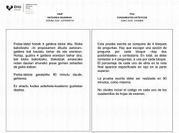 Fundamentos Artísticos – EAU País Vasco (2026)