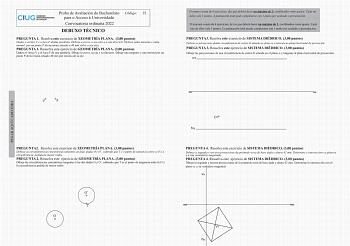 Examen de Dibujo Técnico II (ABAU de 2022)