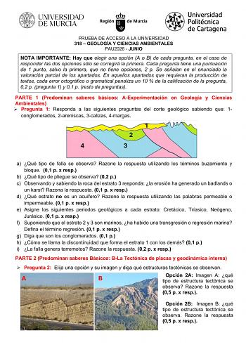 Geología y Ciencias Ambientales – EBAU Región de Murcia (2026)