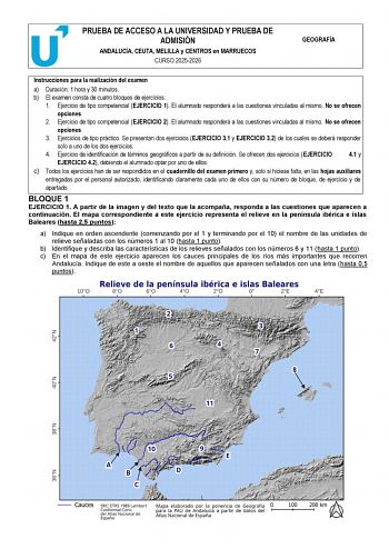 Geografía – PEvAU Andalucía (2026)