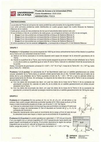 Física – EBAU La Rioja (2026)