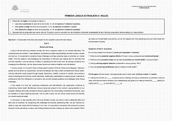 Examen de Inglés (EBAU de 2025)