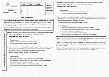 Examen de Dibujo Artístico II (EBAU de 2025)