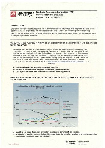 Geografía – EBAU La Rioja (2026)
