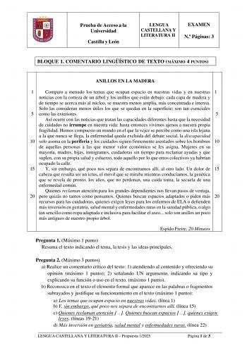Examen de Lengua Castellana y Literatura (EBAU de 2025)