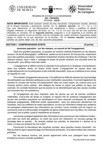 Francés – EBAU Región de Murcia (2026)