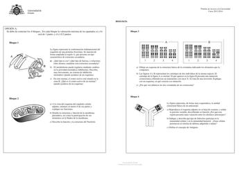 Examen de Biología (PAU de 2014)