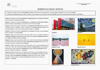 Movimientos Culturales y Artísticos – EBAU Asturias (2026)