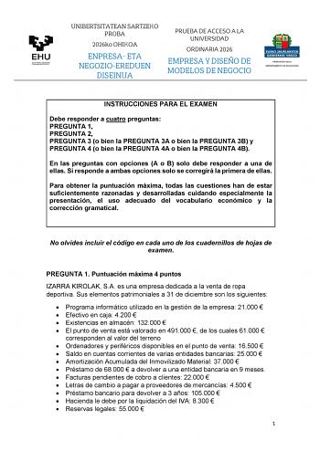 Empresa y Diseño de Modelos de Negocio – EAU País Vasco (2026)