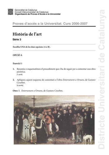 Examen de Historia del Arte (selectividad de 2007)