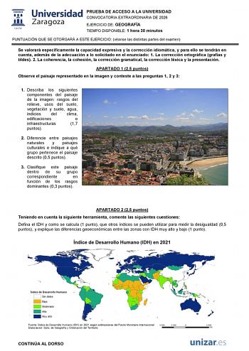 Geografía – EvAU Aragón (2026)