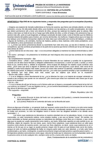 Examen de Historia de la Filosofía (EvAU de 2025)
