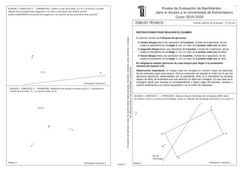 Examen de Dibujo Técnico II (EBAU de 2020)