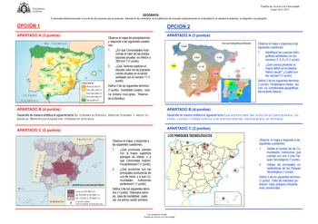 Examen de Geografía (PAU de 2012)