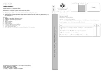 Examen de Técnicas de Expresión Gráfico Plástica (selectividad de 2000)