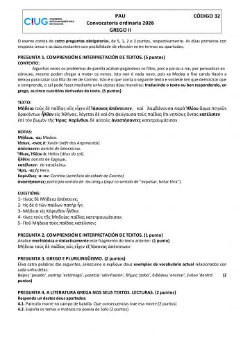 Griego – ABAU Galicia (2026)