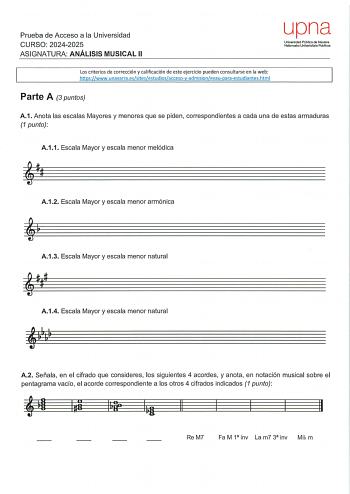 Examen de Análisis Musical (EvAU de 2025)
