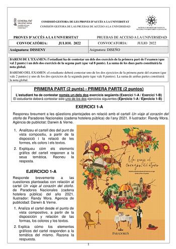 Examen de Diseño (PAU de 2022)