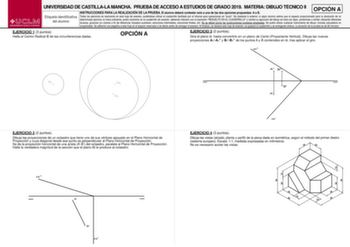 Examen de Dibujo Técnico II (EvAU de 2019)