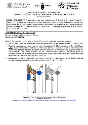 Dibujo Técnico Aplicado a las Artes Plásticas y al Diseño II – EBAU Región de Murcia (2026)