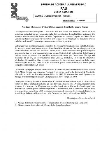 Francés – EBAU Islas Canarias (2026)
