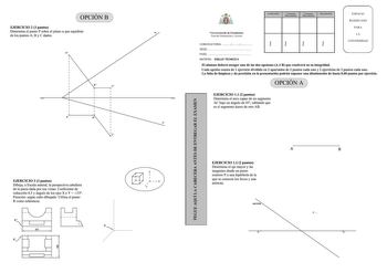 Examen de Dibujo Técnico II (PAU de 2013)