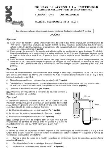 Examen de Tecnología Industrial (PAU de 2012)