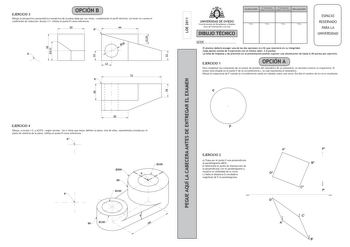 Examen de Dibujo Técnico II (PAU de 2011)