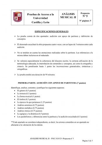 Examen de Análisis Musical (EBAU de 2025)
