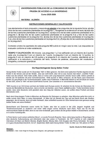 Alemán – EvAU Comunidad de Madrid (2026)