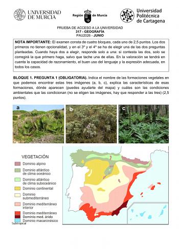 Geografía – EBAU Región de Murcia (2026)