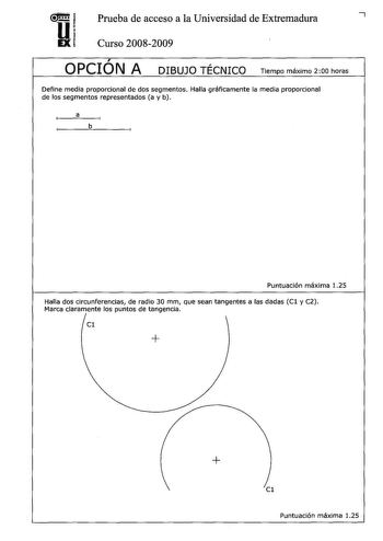 Examen de Dibujo Técnico II (selectividad de 2009)