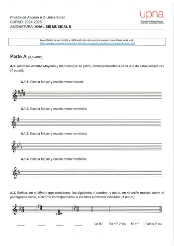 Examen de Análisis Musical (EvAU de 2025)