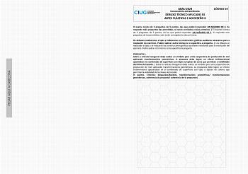Examen de Dibujo Técnico Aplicado a las Artes Plásticas y al Diseño II (ABAU de 2024)