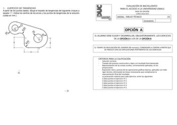 Examen de Dibujo Técnico II (EBAU de 2019)