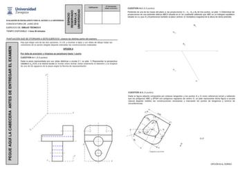 Examen de Dibujo Técnico II (EvAU de 2018)