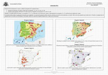 GEOGRAFÍA Prueba de evaluación de Bachillerato para el acceso a la Universidad EBAU Curso 20202021 Después de leer atentamente el examen combine las preguntas de la siguiente forma  responda tres preguntas de 2 puntos a elegir entre las preguntas 1A 1B 2A 2B 3A o 3B  responda cuatro apartados calificados con 1 punto entre los 8 sugeridos en las preguntas 4A 4B 5A o 5B TIEMPO Y CALIFICACIÓN 90 minutos Las preguntas 1 2 y 3 se calificarán con un máximo de 2 puntos Cada apartado de las preguntas 4…