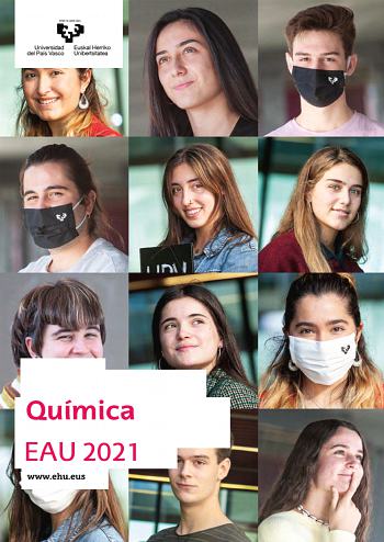 Química EAU 2021 wwwehueus UNIBERTSITATERA SARTZEKO EBALUAZIOA 2021 EZOHIKOA EVALUACIÓN PARA EL ACCESO A LA UNIVERSIDAD EXTRAORDINARIA 2021 KIMIKA QUÍMICA Proposatutako hamar ariketa hauetako BOSTi erantzun behar diezu Ez ahaztu azterketaorrialde guztietan kodea jartzea Ez erantzun ezer inprimaki honetan  Proba idatzi honek 10 ariketa ditu  Ariketak hiru multzotan banatuta daude A Multzoa 25 puntuko 4 problema ditu 2ri erantzun behar diezu B Multzoa 2 puntuko bi galdera ditu 1i erantzun behar d…