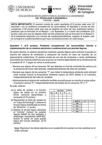 Tecnología e Ingeniería – EBAU Región de Murcia (2026)
